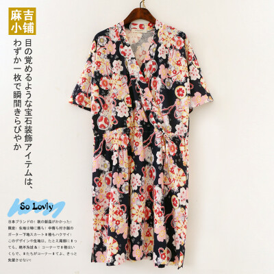 日本和风系列，即便是居家穿着也有一种赏心悦目的亮丽感，棉质透气舒适，穿着方便。