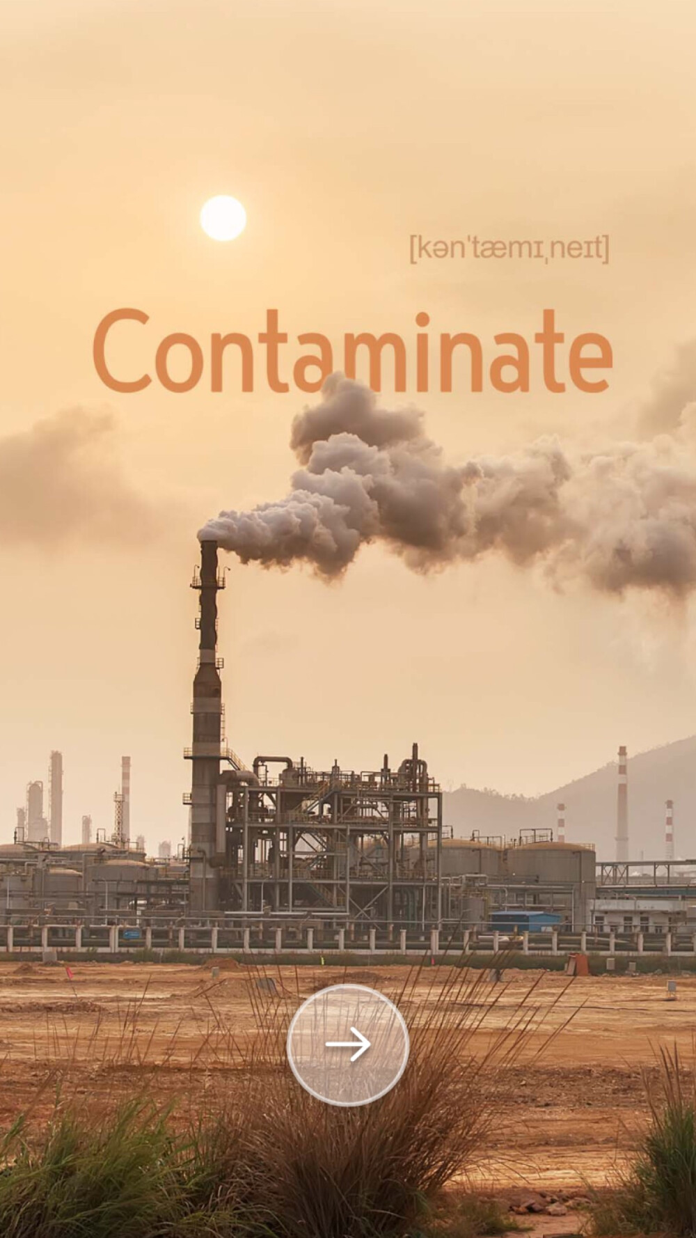 单词图片打卡contaminate