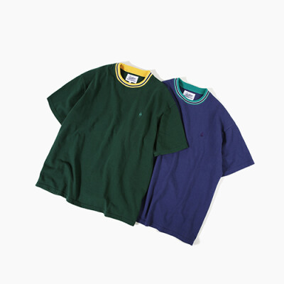 DAIKON 16SS High/Crew Neck Tee 复古针织细纹小圆领纯色Tee 2色