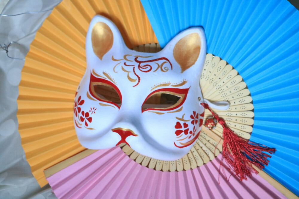 狐狸手绘面具
