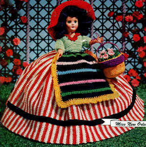 http://www.freevintagecrochet.com/doll-clothes-patterns/coats284/miss-new-orleans
