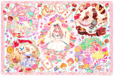 五个女孩 水果 饼干 旋转木马 气球
马卡龙 蛋糕 花朵 卡牌 蘑菇 钟 兔子 棒棒糖 巧克力 慕斯蛋糕 奶油