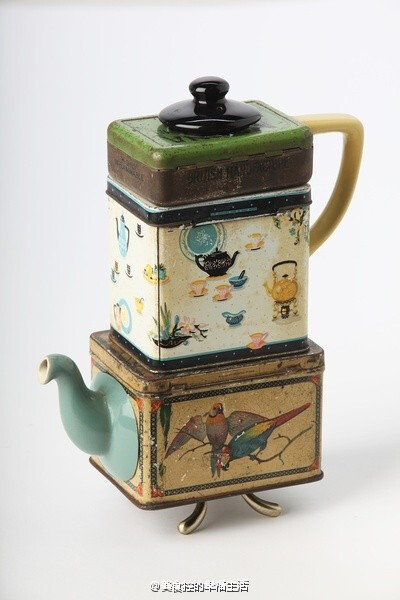 铁罐和茶壶等等重新组装出了萌萌的新茶壶
