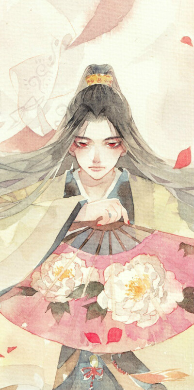 绘师微博：零届＃水彩古风插画＃