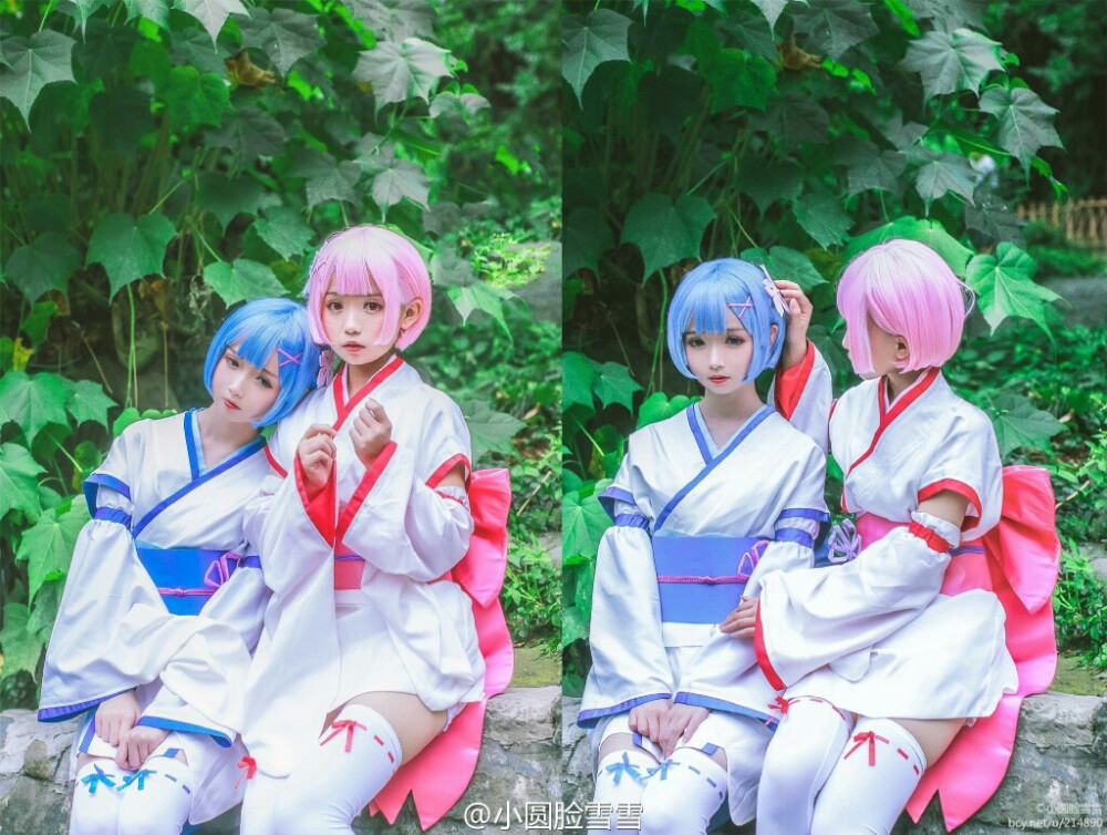 【cos】拉姆雷姆幼年、剧情向 蕾姆 cn: 小圆脸雪雪 拉姆 cn: 修老虎 魔女教教徒 cn: 水淩月 摄影：楦子慕枫 后期：楦子慕枫