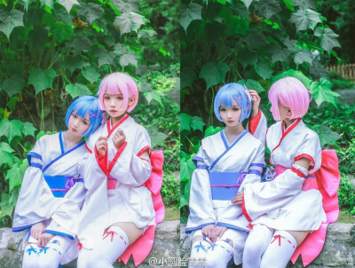 【cos】拉姆雷姆幼年、剧情向 蕾姆 cn: 小圆脸雪雪 拉姆 cn: 修老虎 魔女教教徒 cn: 水淩月 摄影：楦子慕枫 后期：楦子慕枫