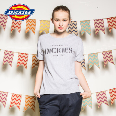 Dickies2016春夏女字母图案转印短袖宽松T恤162W30WD03