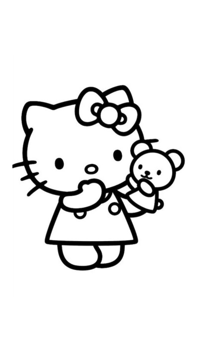 Hello kitty "#卡通动漫&手机壁纸""(◕‿◕✿