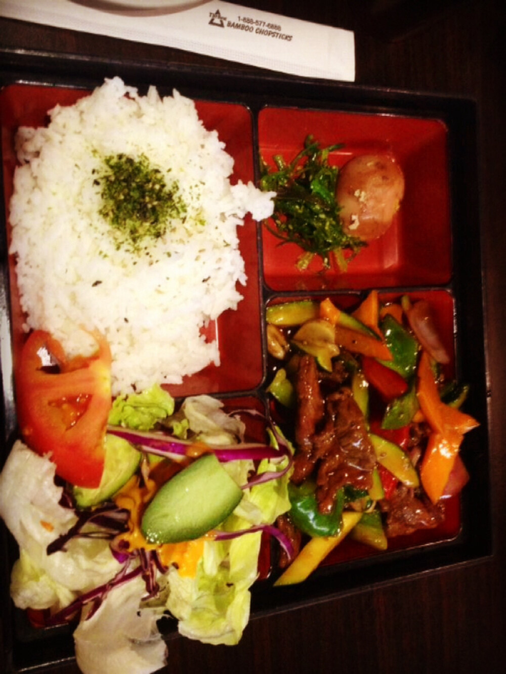 Teriyaki beef & rice 