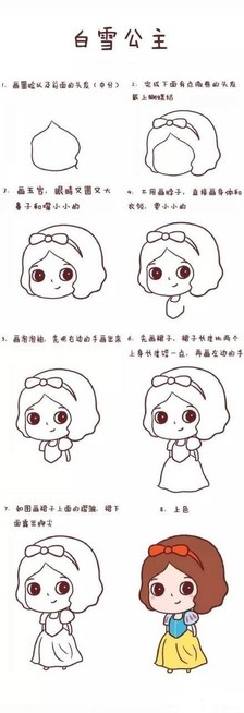漂亮的手账卡通人物绘画教程