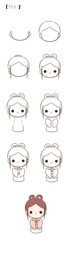 漂亮的手账卡通人物绘画教程