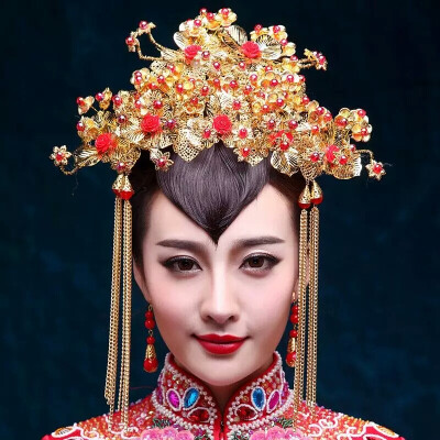 中式婚礼之秀禾服头饰