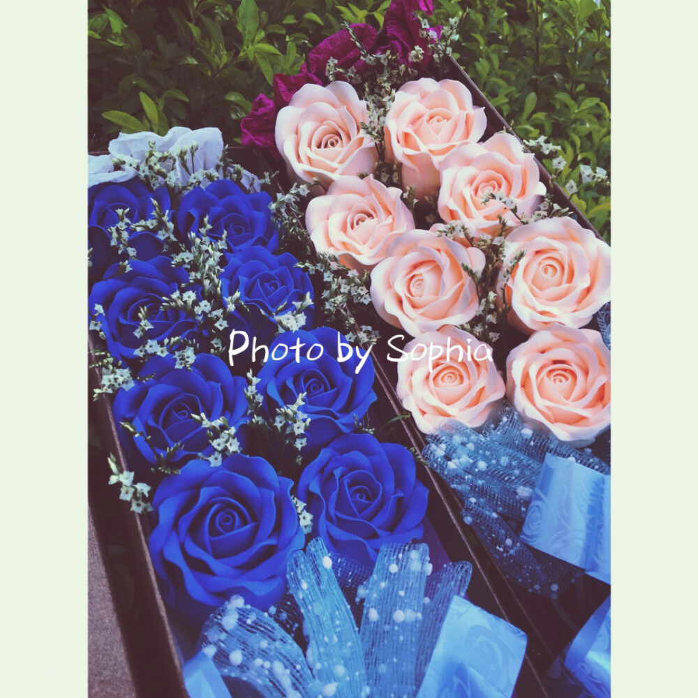 美得让人窒息 粘土玫瑰花 定制 永生花盒