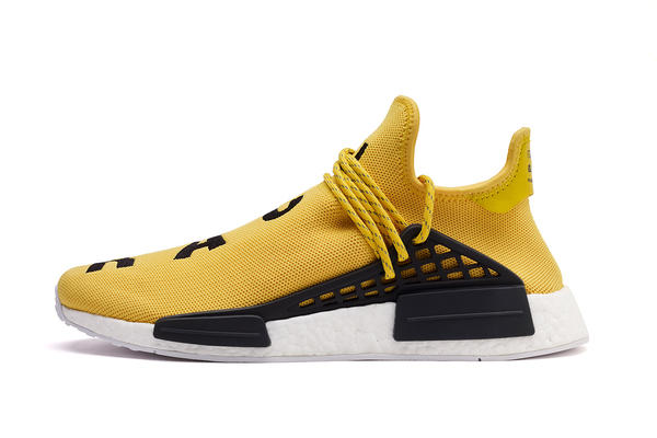 Pharrell Williams 再次与 Adidas 三叶草合作，Hu NMD 系列球鞋即将发售。其中 Hu 代表“人类”（Human Race）。