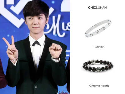 #鹿过旧时光# 141102 #鹿晗# 出席《重返20岁》定档发布会，大衣、领结、衬衣及牛仔裤 Saint Laurent Paris ，短靴 Dr. Martens Kenton Dealer ，耳钉 BVLGARI ，手镯 Cartier LOVE系列 ，手链 Chrome Hearts #鹿晗…
