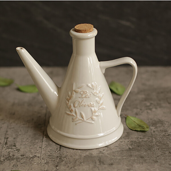 复古系列 陶瓷做旧浮雕酱油瓶调味瓶酒瓶花瓶带木塞 