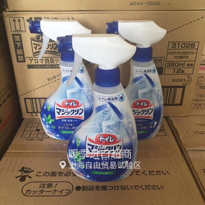 日本花王洁厕喷雾剂 马桶除臭清洁液 浴室清洁剂 薄荷香400ML