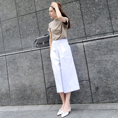 MDC STUDIOS/时装精必备超级白的阔腿裙裤