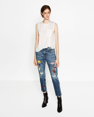 ZARA 2016.7 SATEEN T-SHIRT