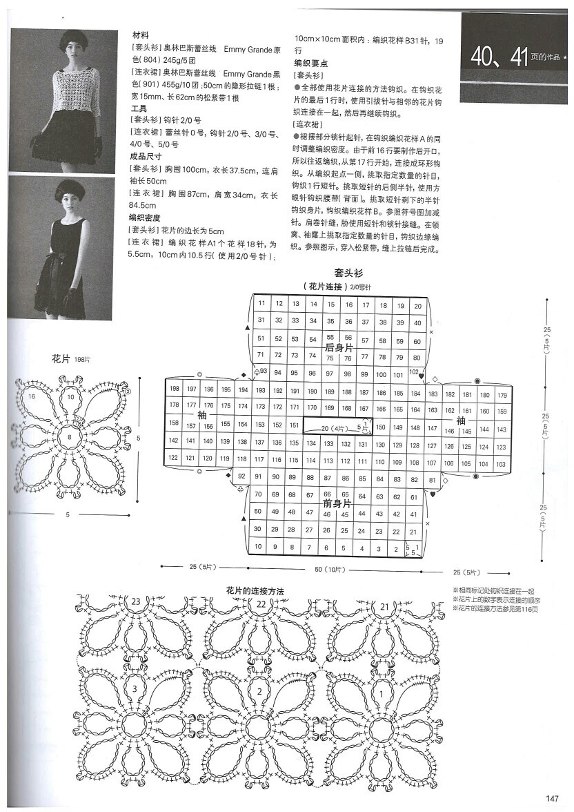 钩针裙图解