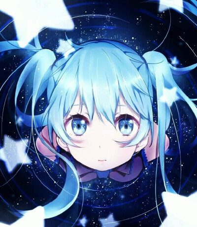 初音未来 星空水初音 葱娘 虚拟歌姬 傲娇双马尾 蓝色 萌萌哒