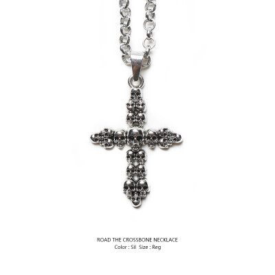 ROAD THE CROSSBONE NECKLACE 2016钛钢骷髅十字架项链男士