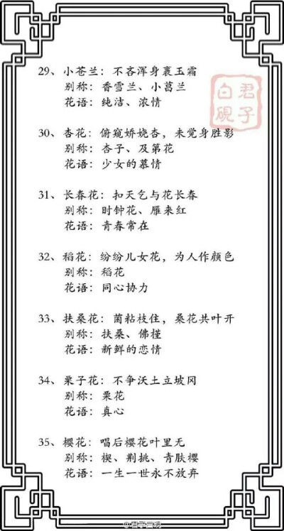 盘点那些名字雅致的花卉 ～… “ 含笑、玉簪、萱草、鸢尾、夕雾、凌霄、朝颜、文殊兰、依米花、琼花……”你最喜欢什么花？ 涨知识！【via古风卷】