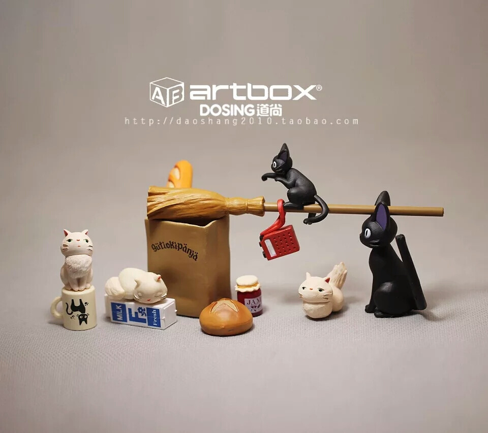 日本artbox出品 全新正版盒装 魔女宅急便 黑猫吉吉 手办公仔摆件