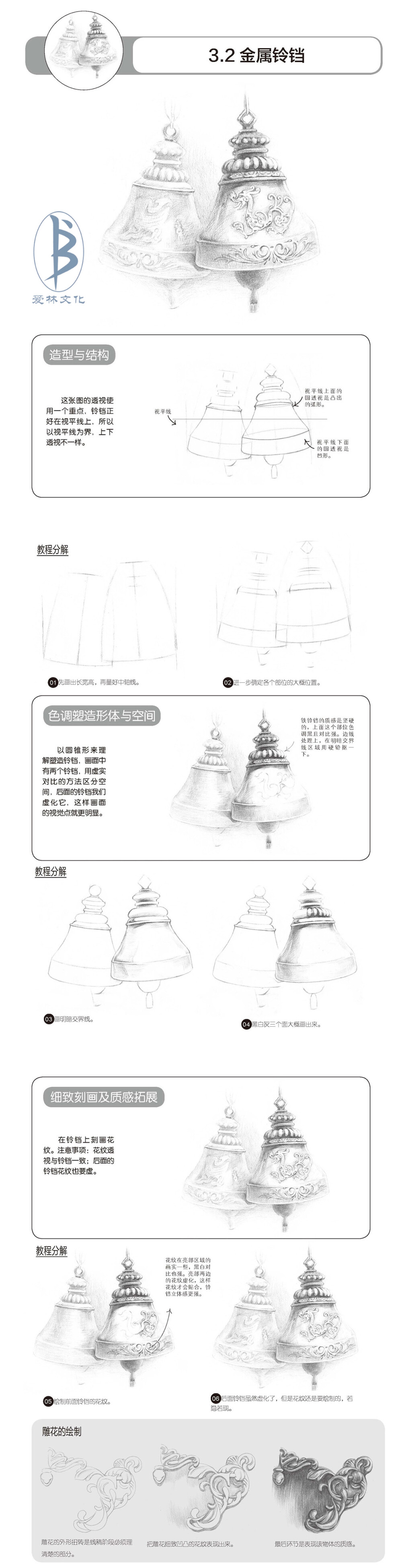 本案例摘自人民邮电出版社出版的《铅笔素描三步速成——综合技法》。更多原创绘画教程和作品将在“爱林文化”公众号（aiibook）中长期分享！爱林博悦——只为悦读者！