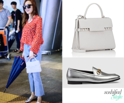 Delvaux: Tempête Satchel PM @ delvaux.com (Price upon application)
Gucci: ‘Jordaan’ Metallic Loafers @ gucci.com $670