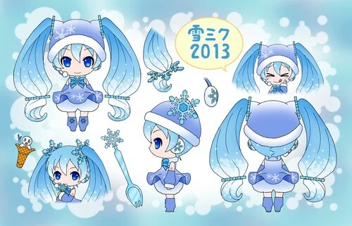 初音未来雪ミク 2013雪初音 SNOW MIKU 设计 V家（侵删）