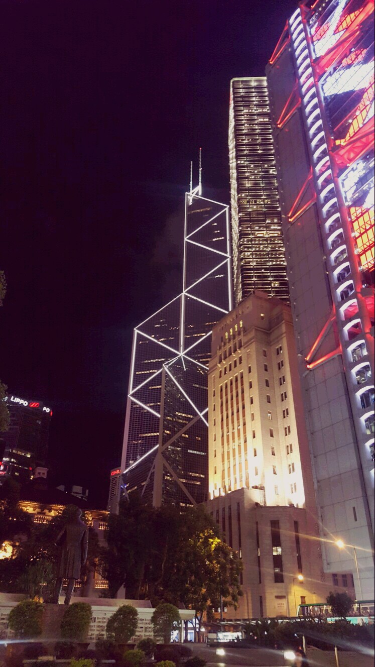 第一天，维港两岸，中银香港