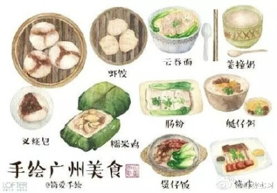 手绘全国十大地区美食