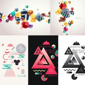 几何三角网格线海报背景 堆糖 美图壁纸兴趣社区