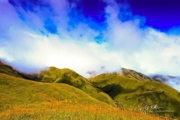 让眼睛去看漫山的绿色，让鼻子去轻嗅泥土的芬芳。徒步圣地，非武功山莫属，有最美的云海，最壮阔的高山草甸，漫天的繁星，这座徒步爱好者心中的天堂，会让你终生难忘！