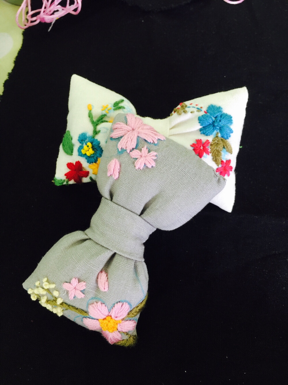 手作头饰刺绣蝴蝶结