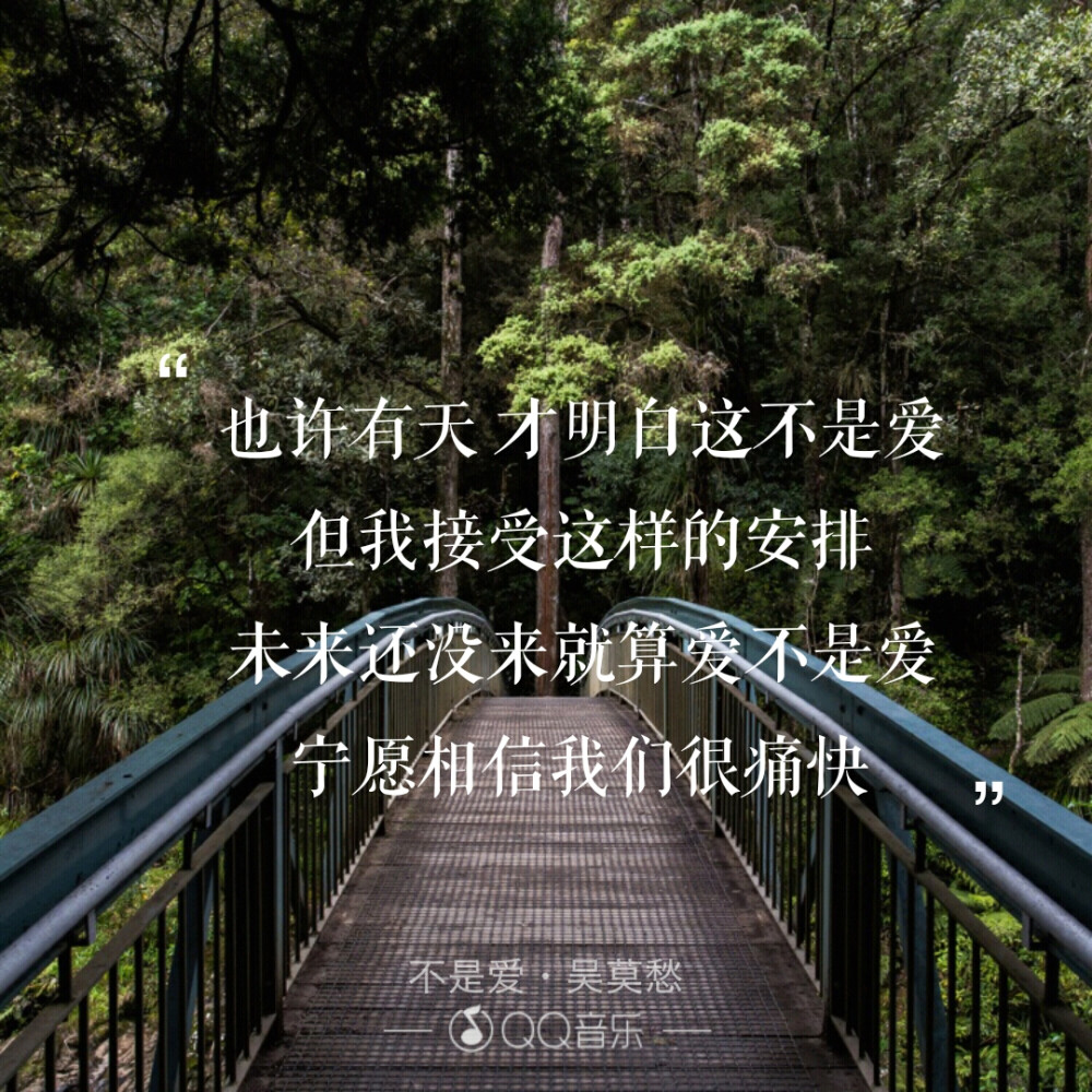 不是爱.吴莫愁
未来还没来
就算爱不是爱
……