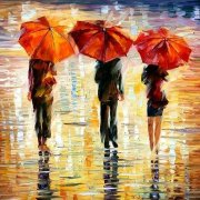 出生于白俄罗斯李奥尼德•阿夫列莫夫（Leonid Afremov），是继梵高之后，当代最著名的现代印象派艺术家。Afremov的作品用色大胆、明亮，传达出一种乐观精神。即使是在下雨天，他的画面也是流光溢彩，一扫雨天的阴霾…