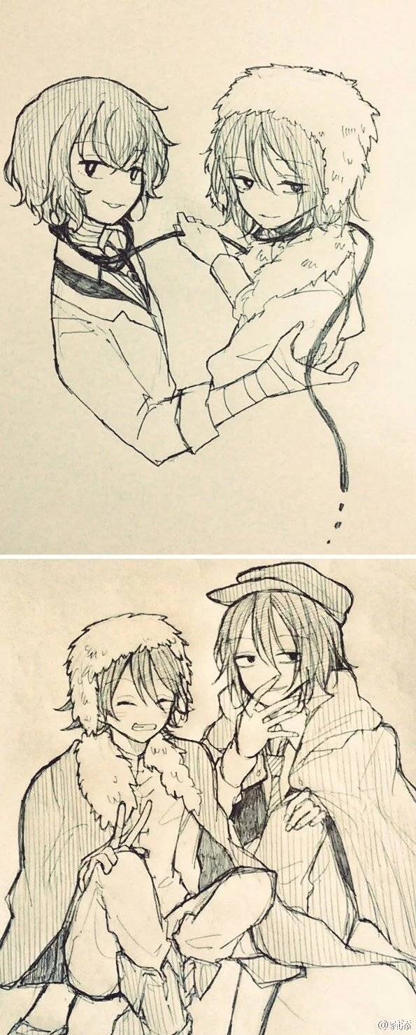 [cp]#文豪野犬#（授权转载）作者：双子愛好家 id=57155469 [另有4p由白花太太汉化，特别萌的双黑哟！：http://t.cn/RtIwwZ3 ]【p1猫paro，p2太陀/陀乱注意！p3-p4双黑，p5中也（我的×），p6-p7横滨F4犯病×××，p8（请备好纸巾请注意怪阿姨出没×），p9……哦，是的……很狂热。】[/cp]