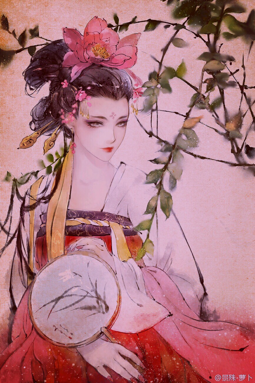 风华笔墨，后庭尘埃。便天光云影，不与徘徊。纵三千里河山，亦四十年蓬莱。青丝染霜，镜鸾沉彩