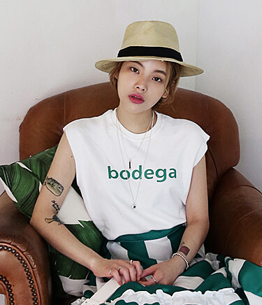 夏季 tangostyle 韩国进口 bodega字母无袖T恤