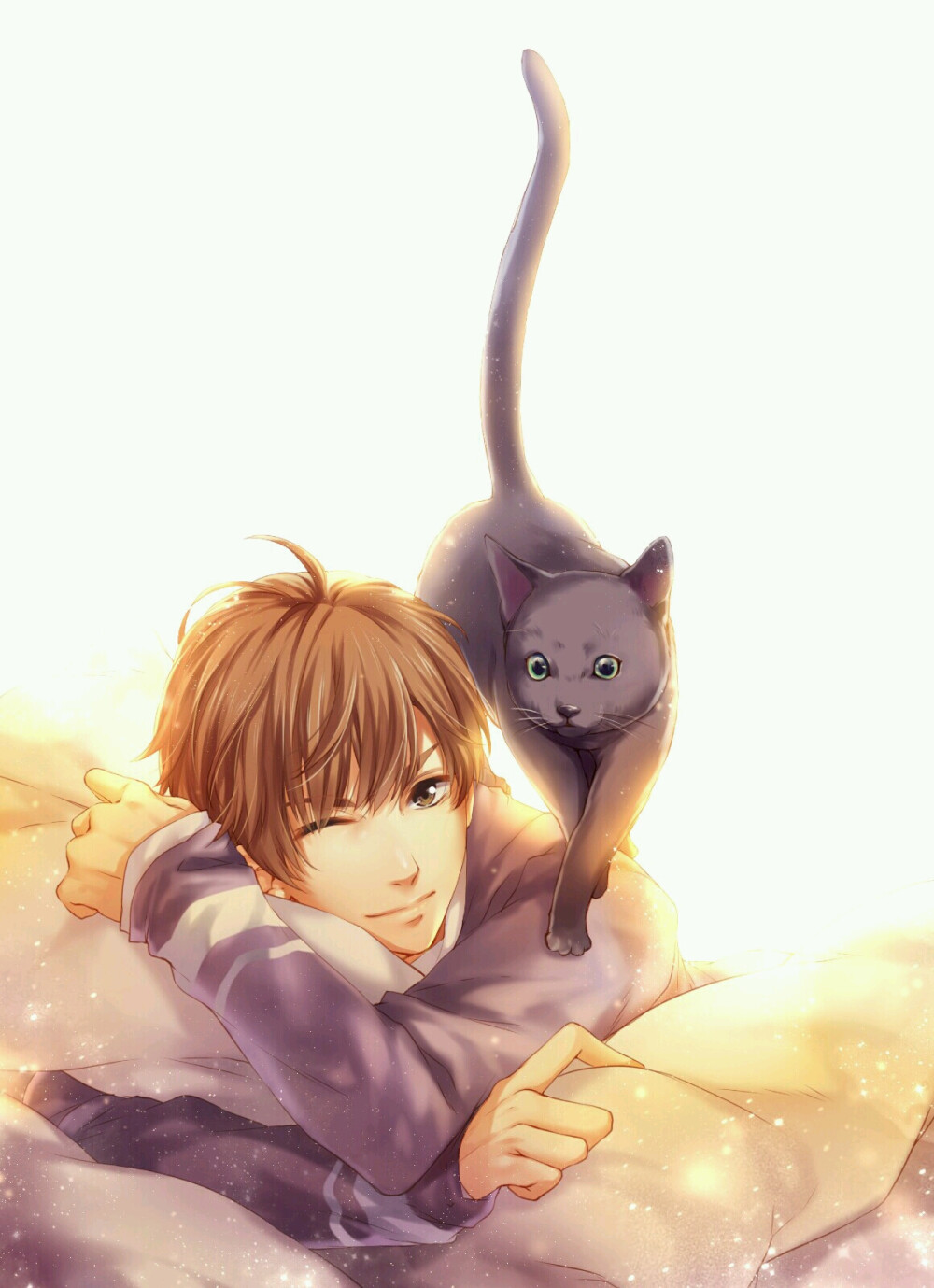 画师King.c@仕事募集 id=27013440
男图 男 帅 酷 p站 漫【P站男图】猫 棕发