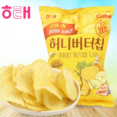 韩国薯片进口零食海太蜂蜜黄油薯片calbee土豆脆片休闲食品60g