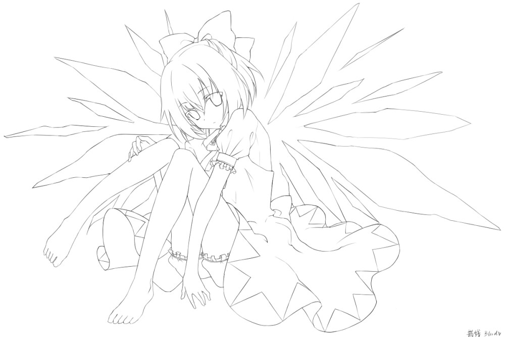 手绘 插画 线稿 手稿 黑白