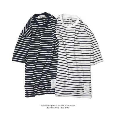 tnpe2016 spring/summer striped tee 蓝白两色条纹短袖T恤