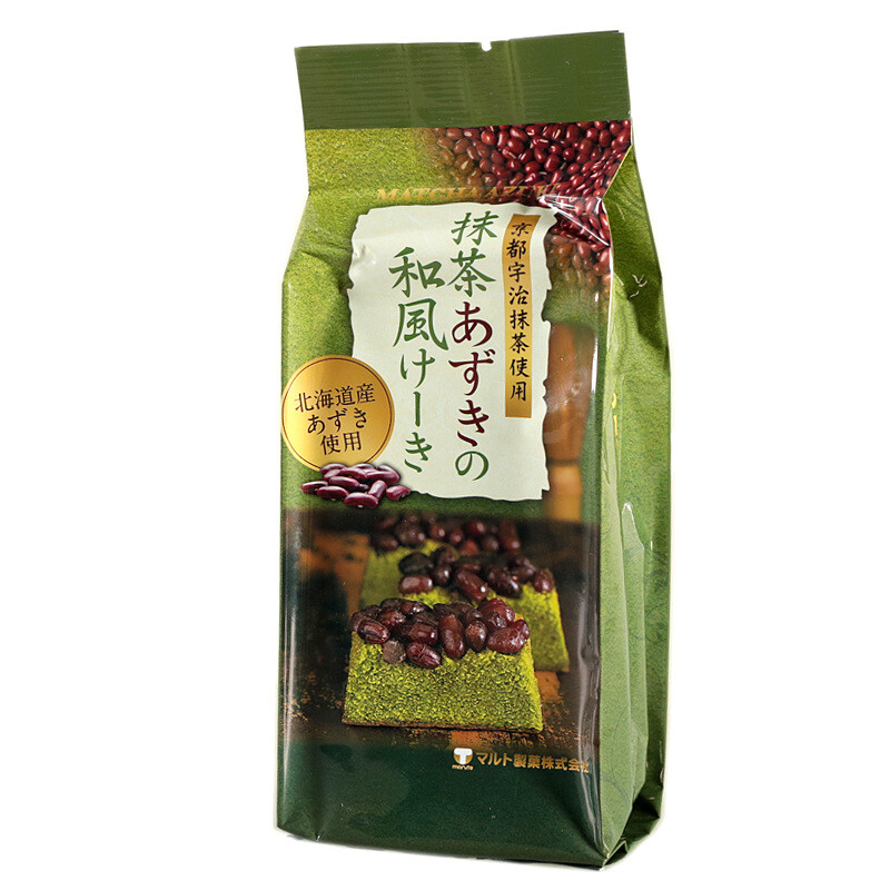 早餐面包蛋糕进口糕点零食日本 丸东 长崎宇治抹茶红豆蛋糕120g