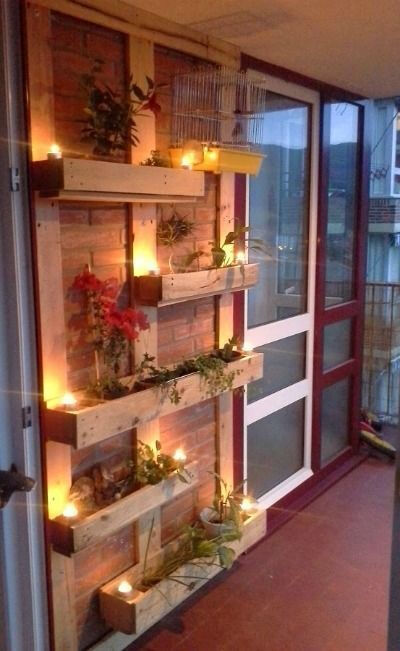 Recycle Pallets into Planters with Lights plus more Midsummer Night Patio Ideas for Summer on Frugal Coupon LIving.: