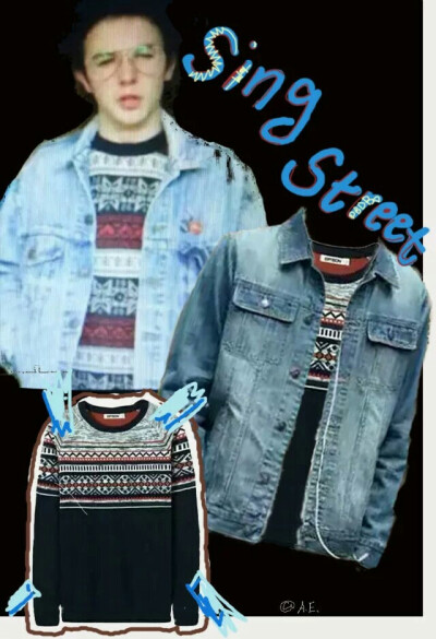 跟着电影唱街兔子小哥学搭配
牛仔外套内搭民族风毛衣（这种风格不知道怎么表达）
均从淘宝找来素材
毛衣：衣品天成秋季新品