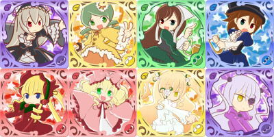 蔷薇少女薔薇少女ローゼンメイデン Rozen Maiden [水銀燈/金糸雀/翠星石 /蒼星石/真紅/雛莓/雪華綺晶/薔薇水晶]