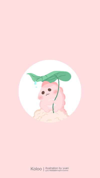 iPhone手机壁纸/锁屏/小恐龙空洛洛/夏天